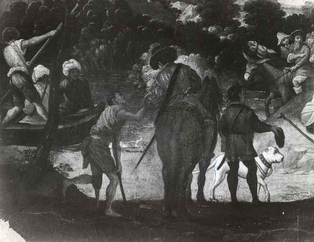 Fotofast — Caletti Giuseppe - sec. XVII - San Giovanni Battista predica nel deserto — particolare